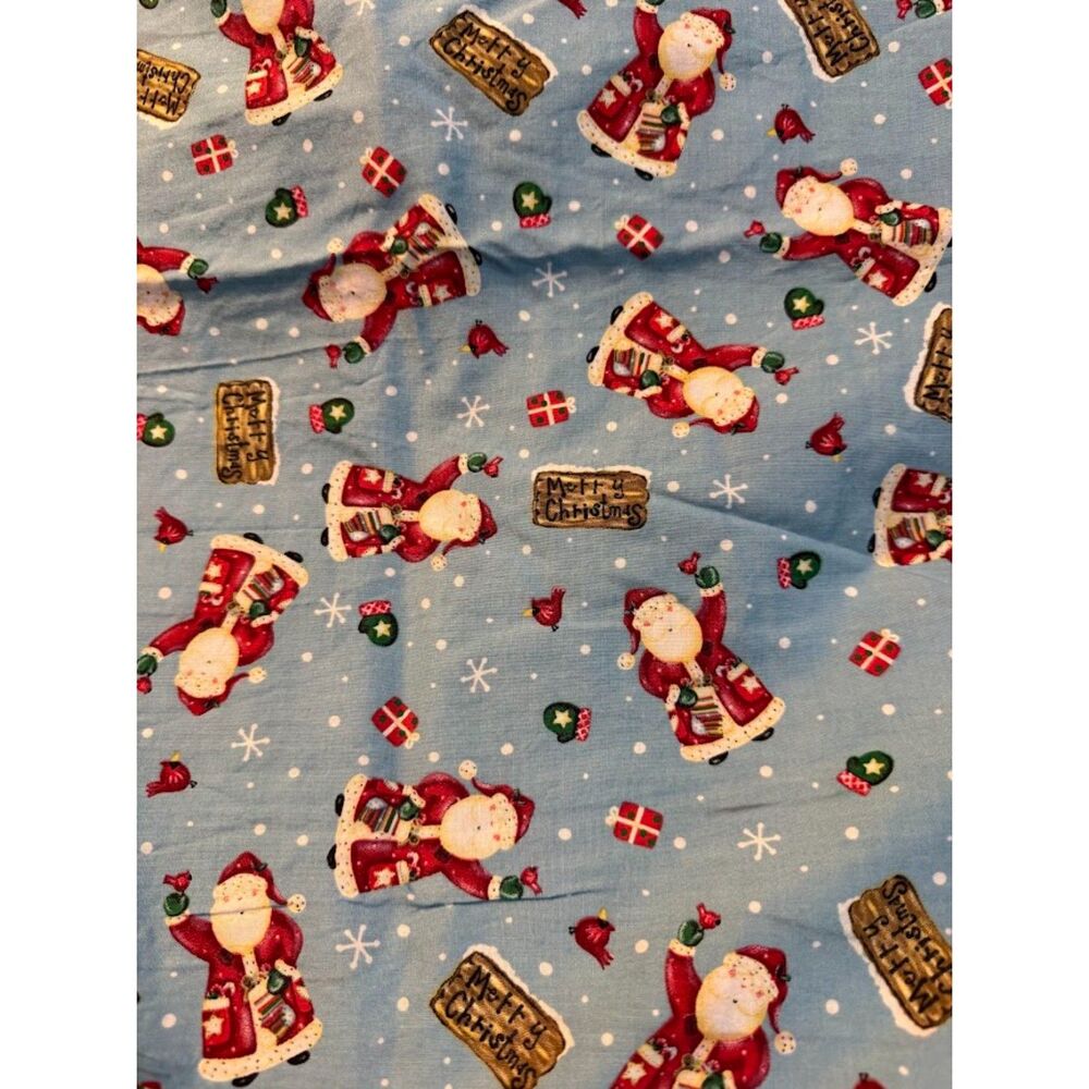 Christmas Santa’s 100% cotton  4 yards